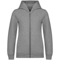 Kinder Hooded Sweater Full Zip Native Spirit NS405 Moon Heather Grey